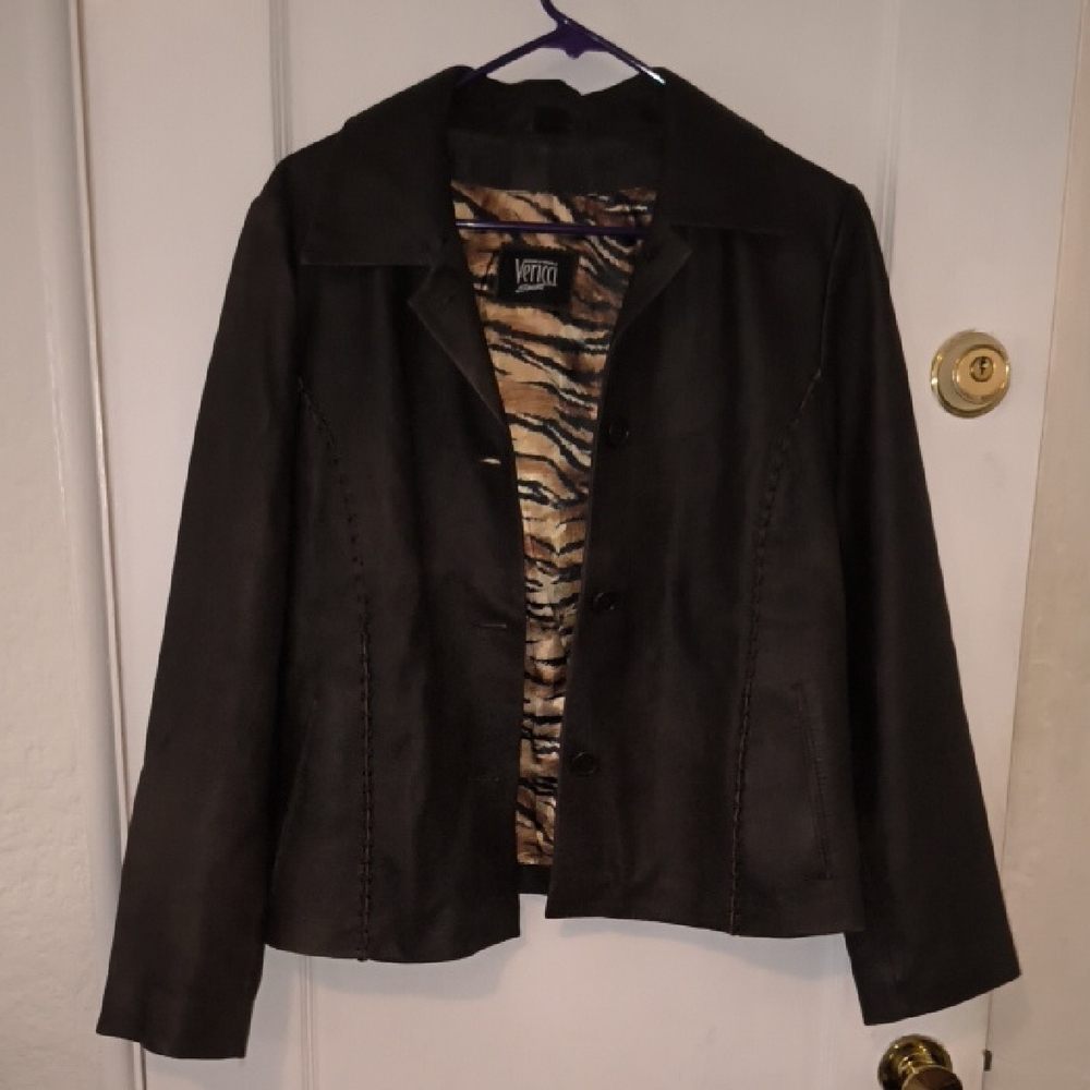 Vericci | Dark Brown Leather Jacket